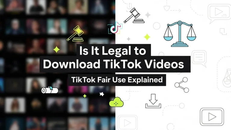 is it legal to download tiktok videos